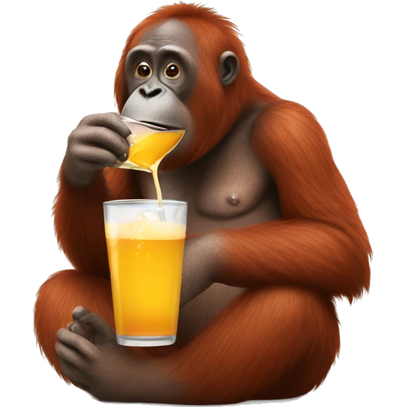 Orangutan drinking  emoji