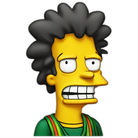 Bart Simpson Rasta emoji