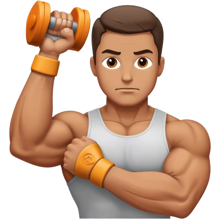 man weighted wrist curl emoji