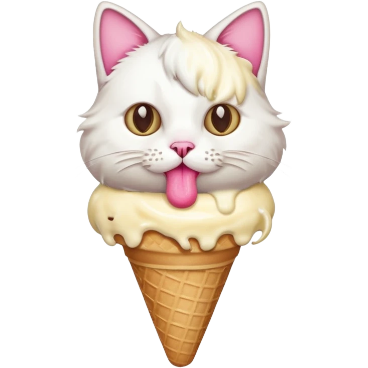 Cat eating icecream  emoji