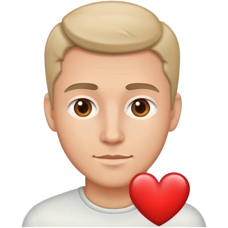 man with heart emoji