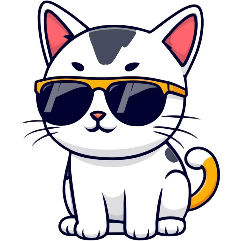 Cat with sunglasses emoji