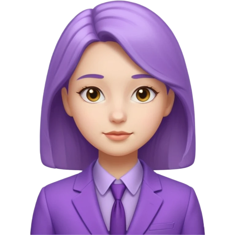 lavender-purple girl's Suit, smooth rounded neckline, simple design, glossy surface, plain background. Negative: Girls, only suit. emoji