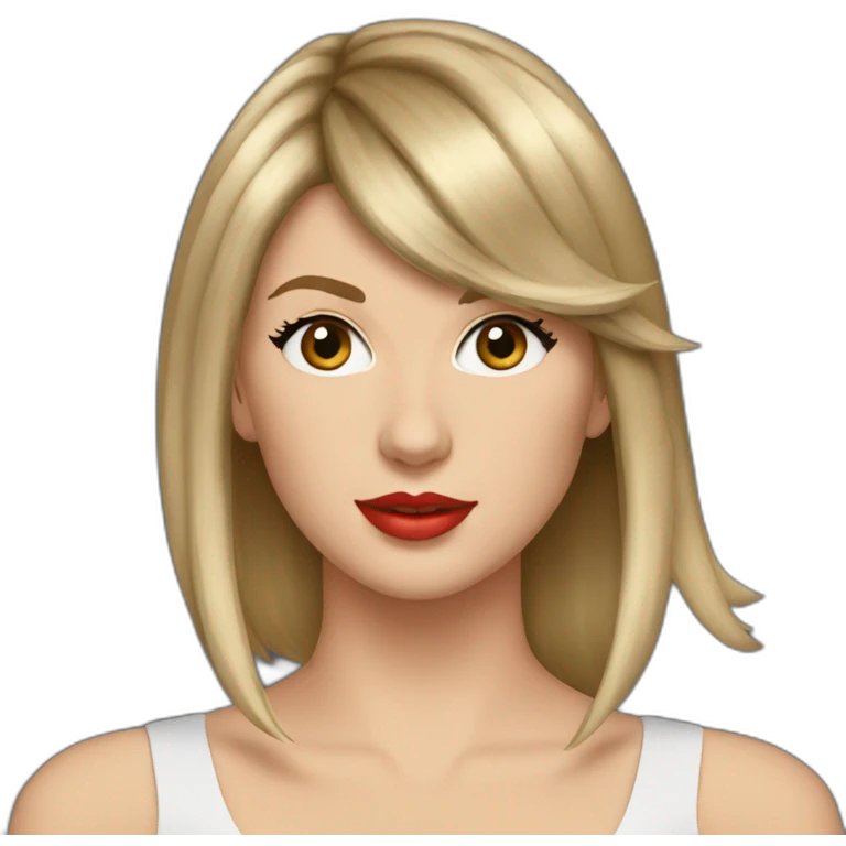 Taylor swift straight hair emoji