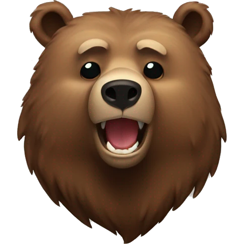 brown grizzly bear 747 emoji