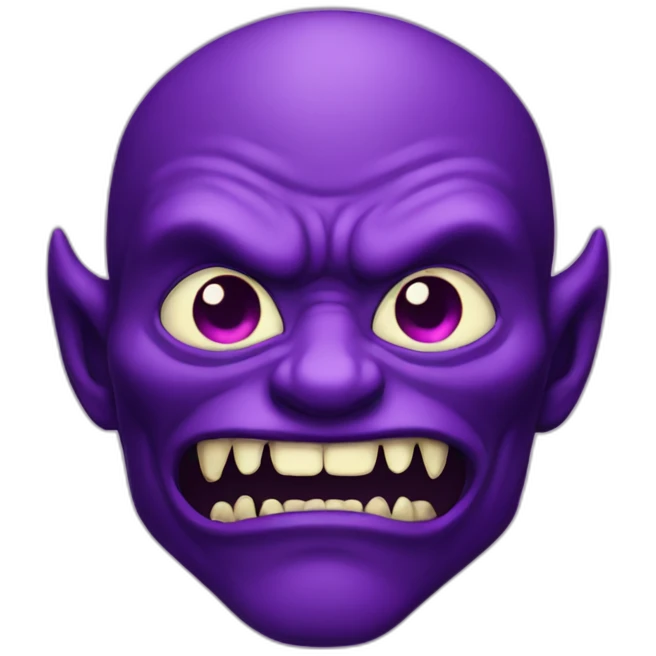 Purple demon emoji