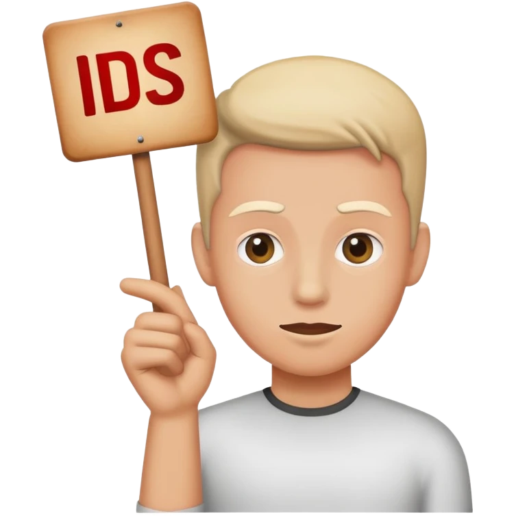 idiot holding idiot sign emoji