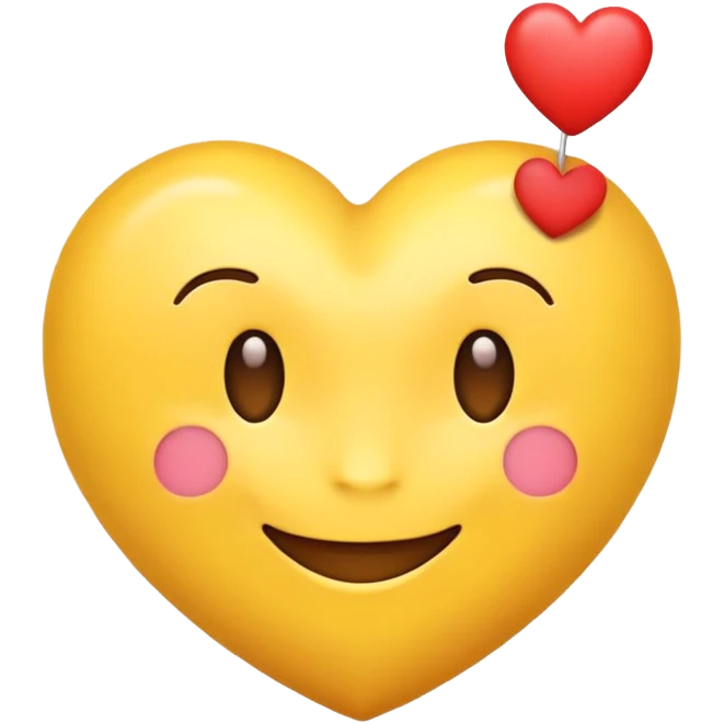 Emoji holding a heart emoji