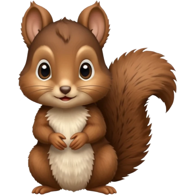 baby squirrel dark brown emoji