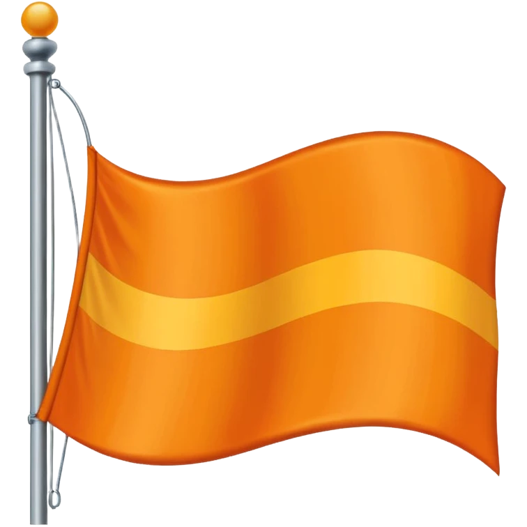 Solid Orange Color wavy flag emoji