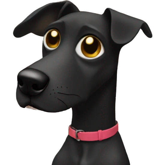 Blonde teenage girl with hazel eyes and her small black dog emoji