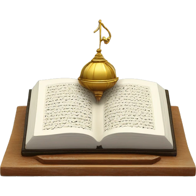 a Quran on a holder emoji