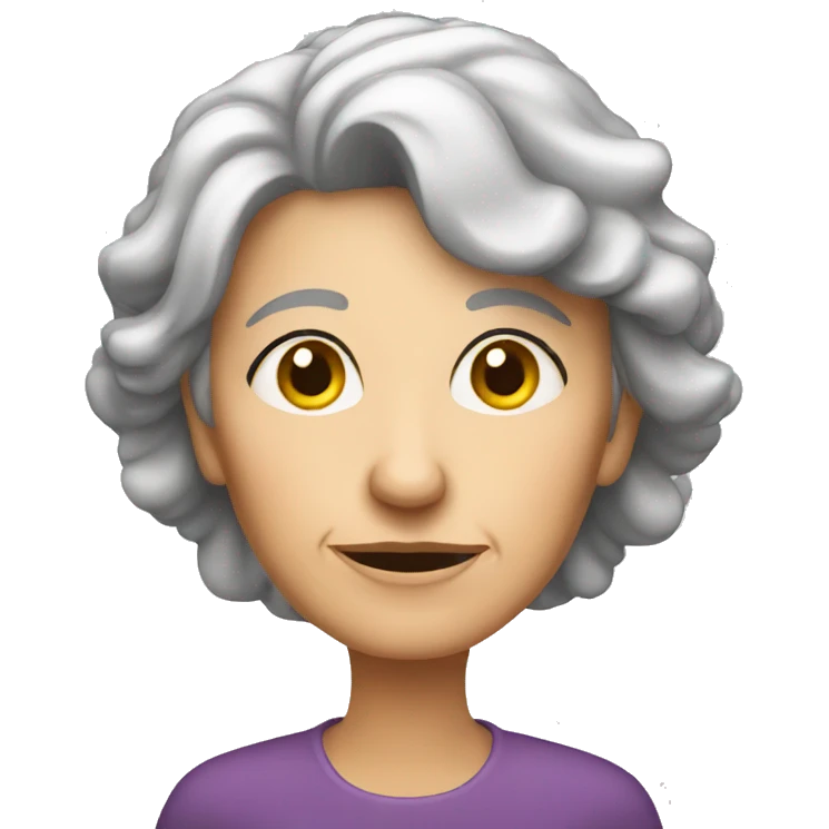 thinking eldery woman  emoji