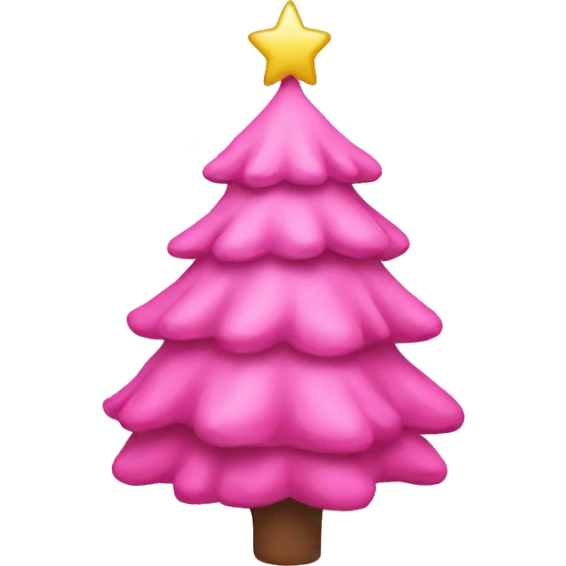 Pink Christmas tree emoji