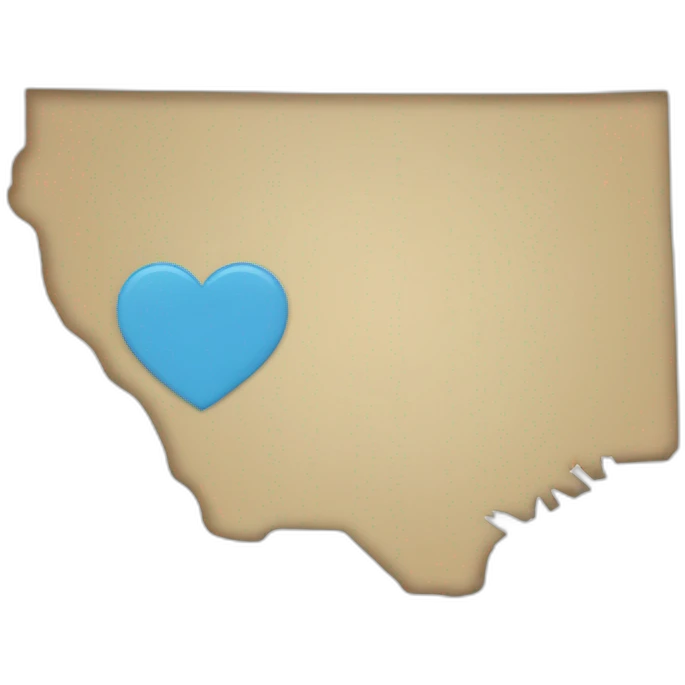 North Carolina outline with a heart inside emoji