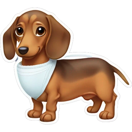 daschund in diaper emoji
