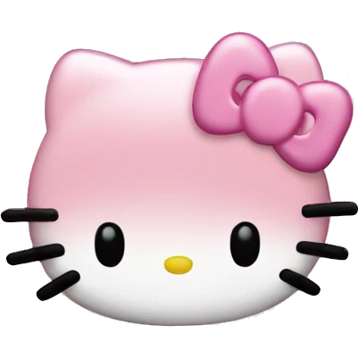 light pink hello kitty claw clip emoji