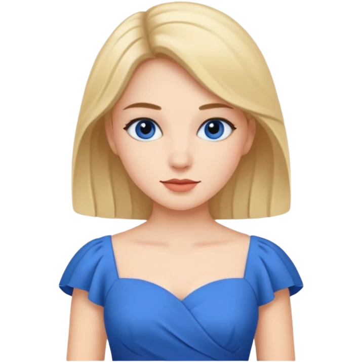 woman with blue dress emoji