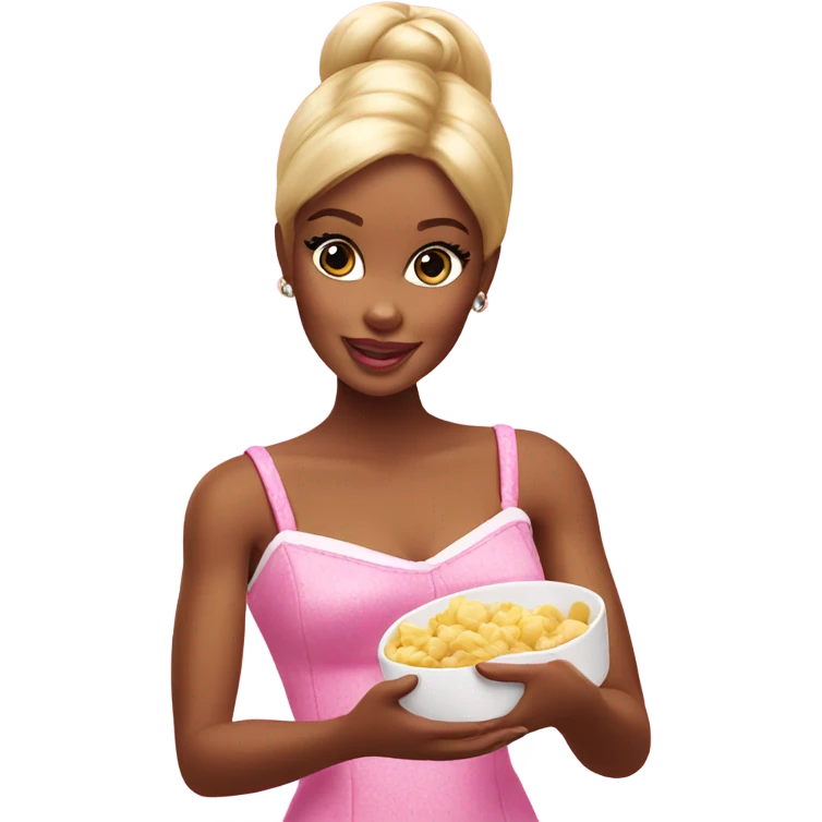 Barbie feeding baby emoji