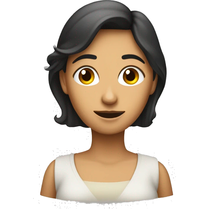 mujer pensativa con signos de interrogacion detras emoji