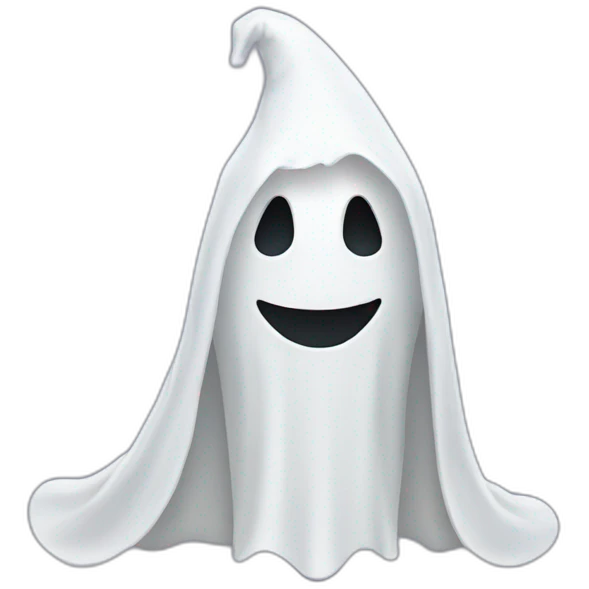 person in pointy ghost costume emoji