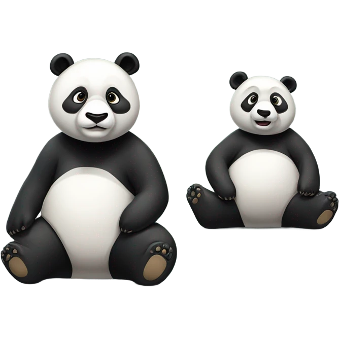 Panda bears pooping emoji