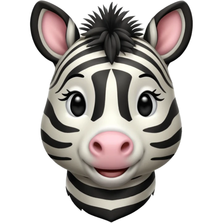 smiling cute zebra emoji