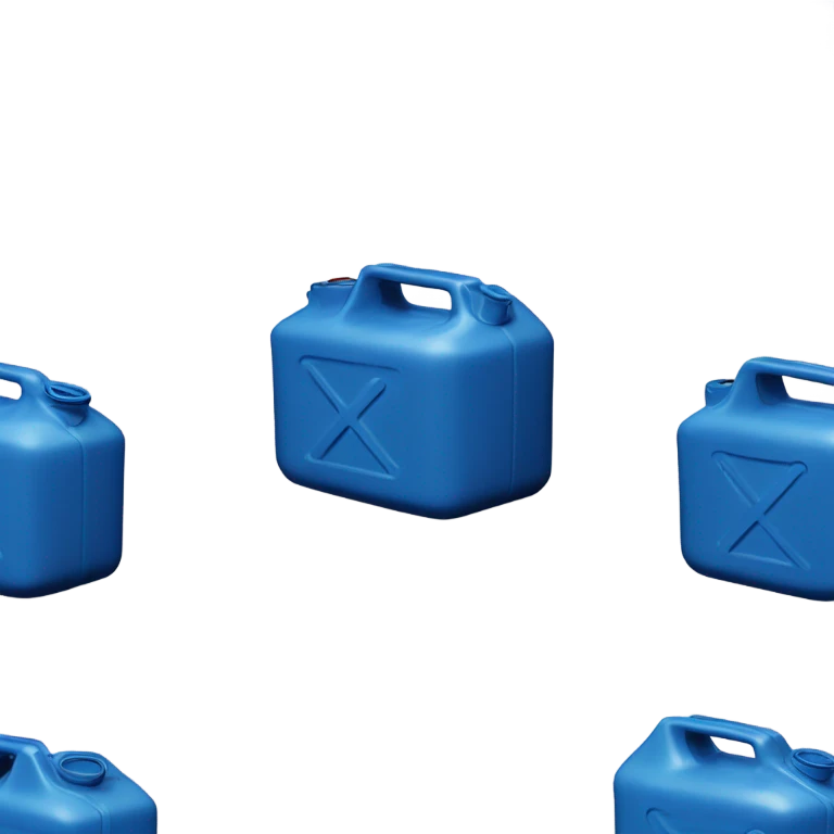 Blue plastic Jerry can emoji