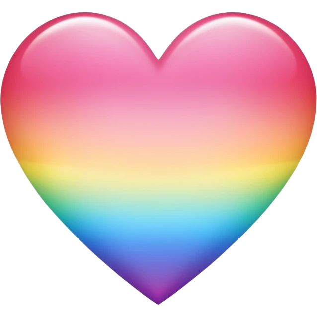 sakura heart with a rainbow gradient emoji