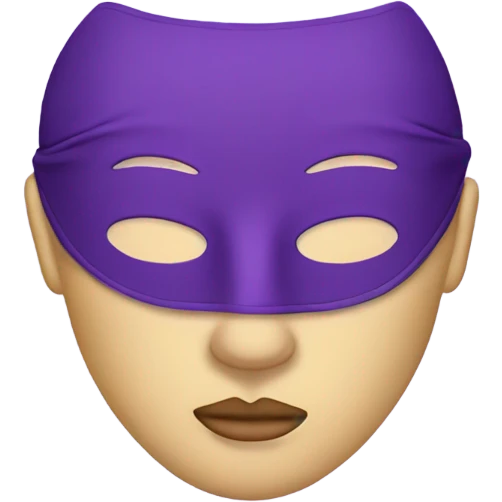 sleeping mask in purple emoji