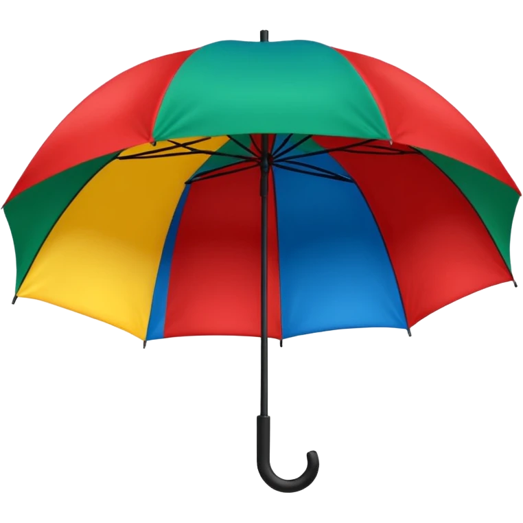 sombrinha de frevo vermelho, verde, azul e amarelo emoji