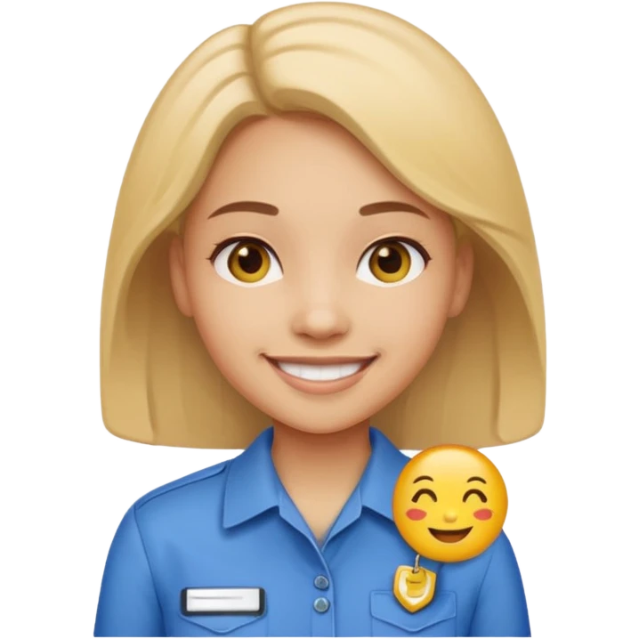 HR girl with a name badge emoji emoji