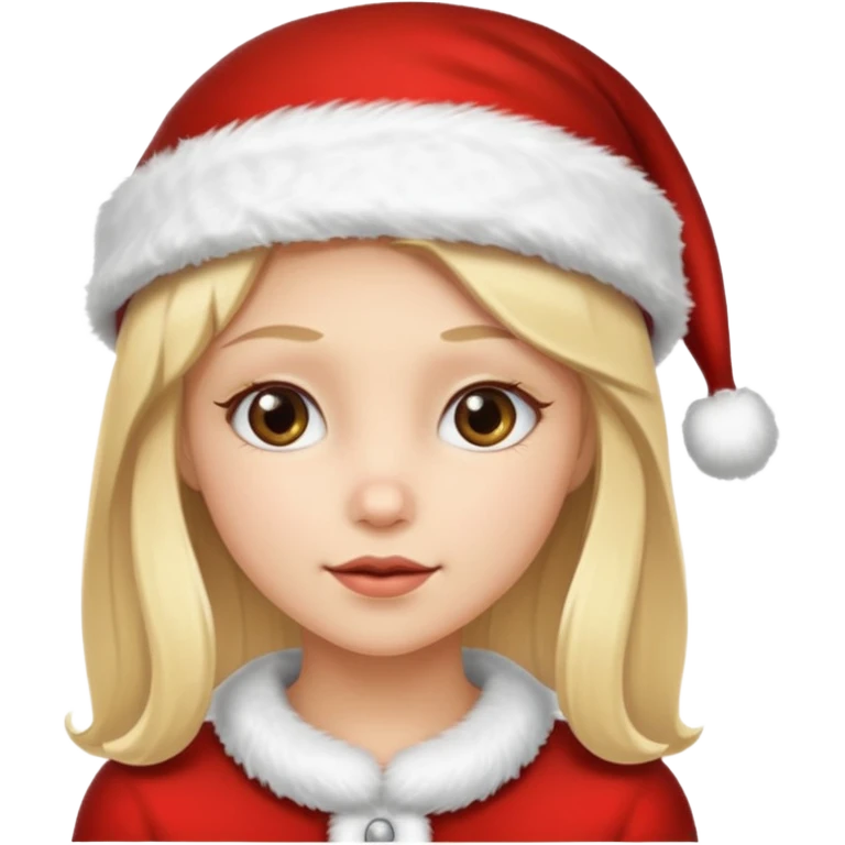 Blondie girl santa clauss emoji