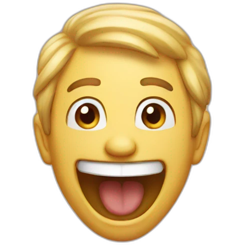 Fake laughing person emoji