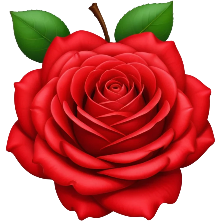 rose and apple emoji