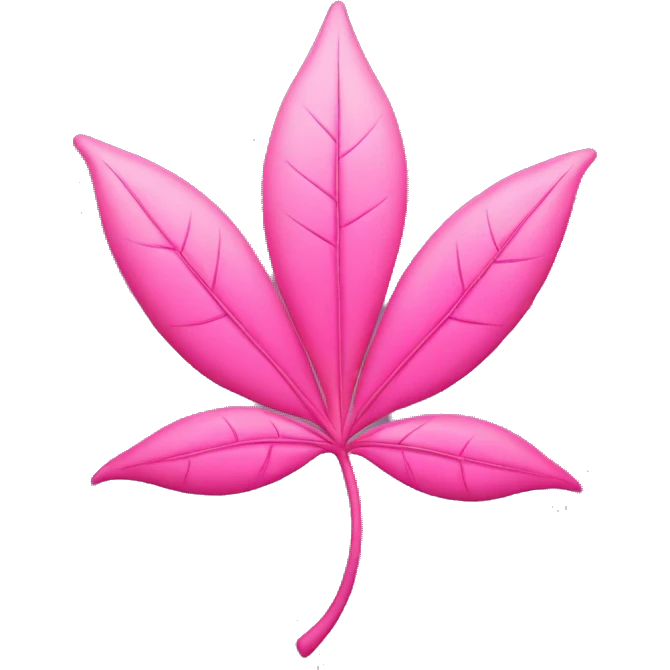 Pink pot leaf emoji