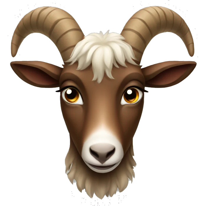 Yule brown goat emoji