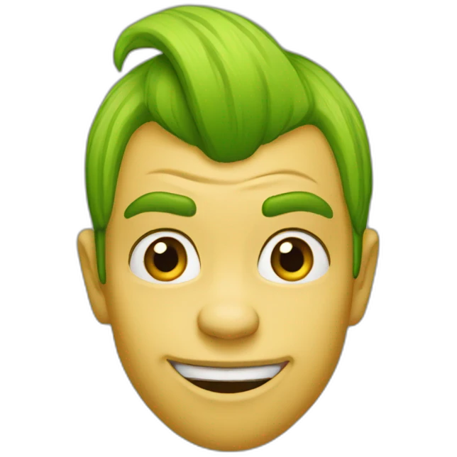 litera A cu Grinch emoji