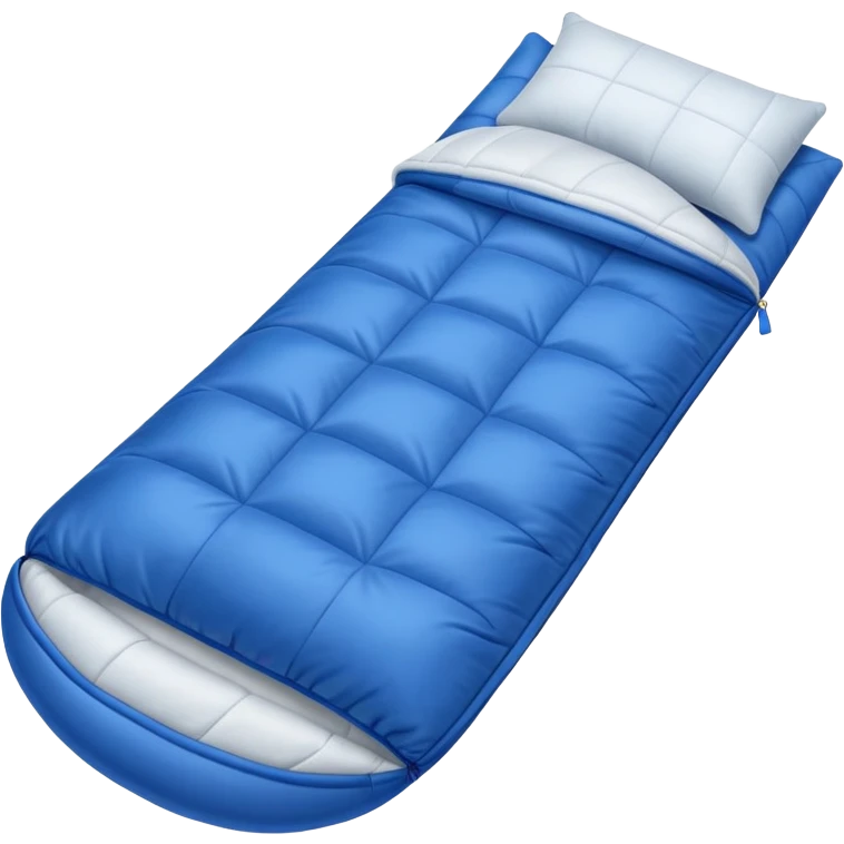 sleeping bag and pillow representing a sleepover emoji