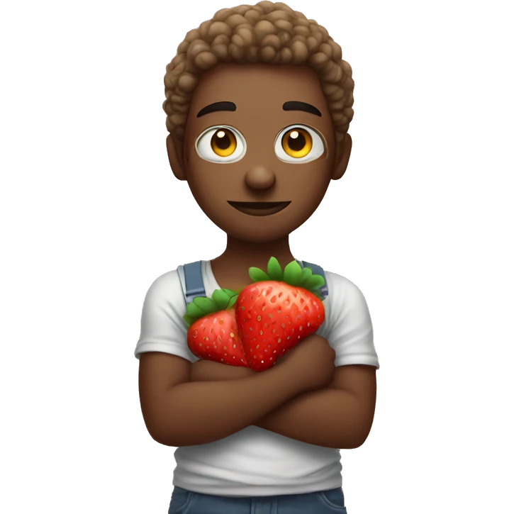 cloudwatching in tank top holding a strawberry emoji