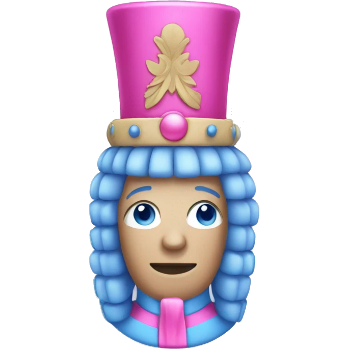 Pink and blue nutcracker  emoji