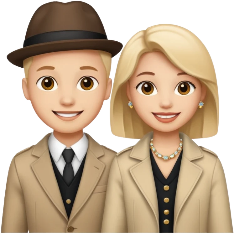 smiling 2 girls 2 boy with stylish accessories emoji
