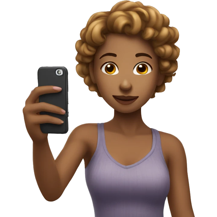 Girl taking selfie emoji