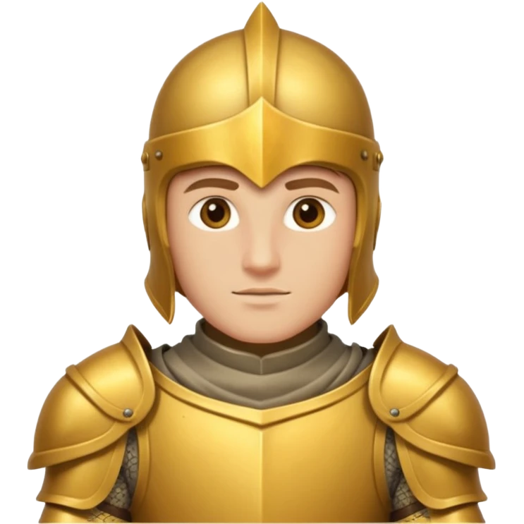 a knight in gold armor emoji