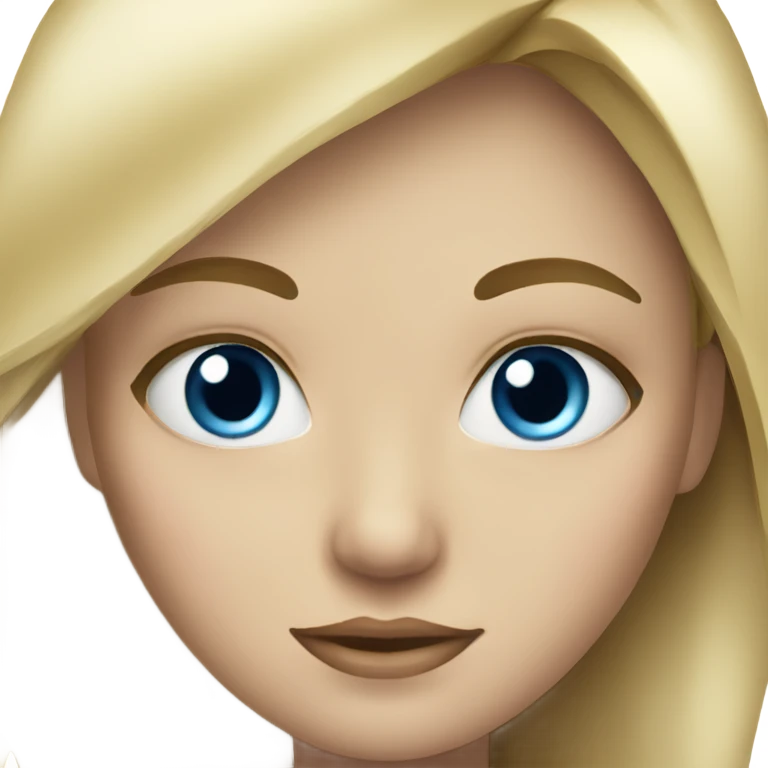 Blonde girl Blue eye  emoji
