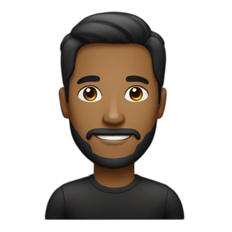 Hombre con perro negro emoji
