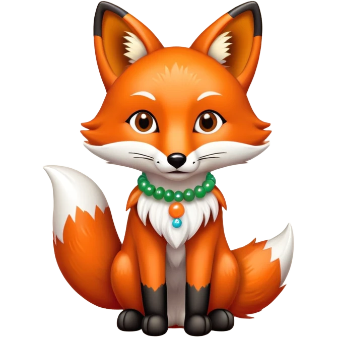 fox with beads emoji