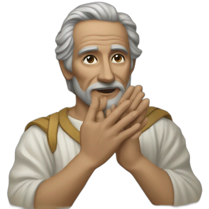 Fresco creación de Adán manos emoji
