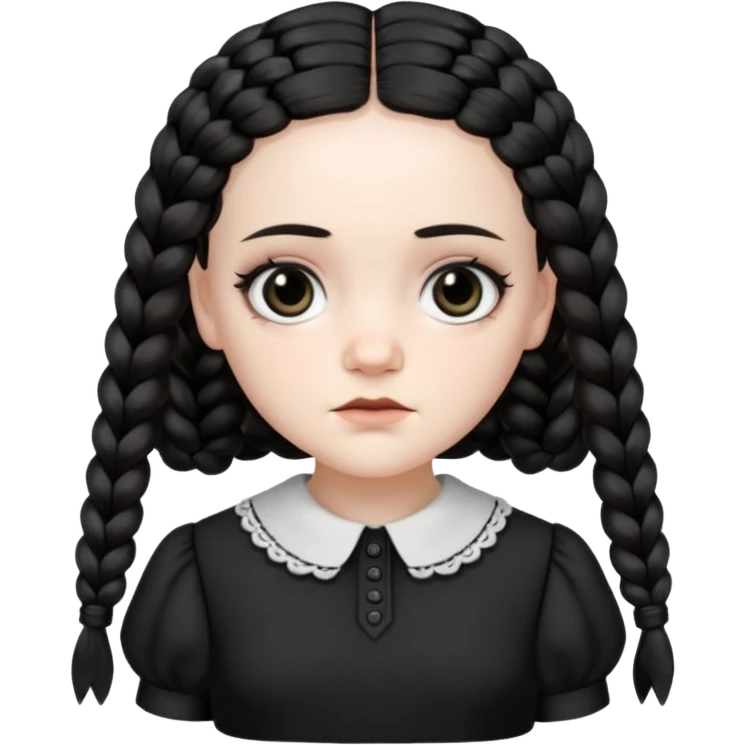 wednesday adam’s 2 braids emoji