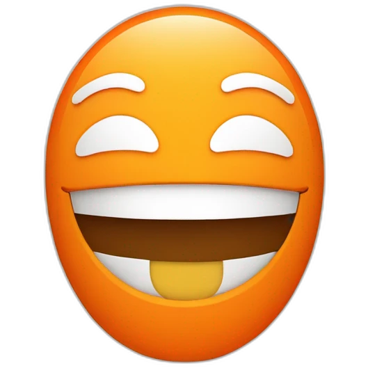 smile in orange circle emoji